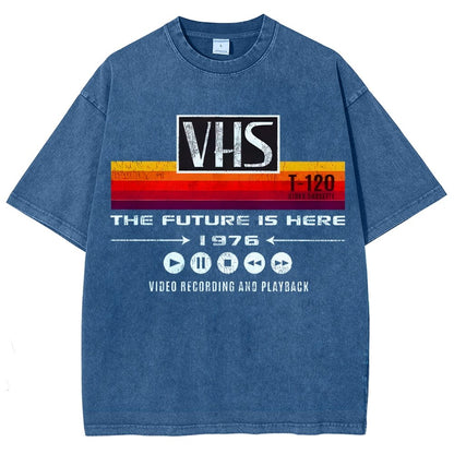 VHS- The Future Is Here Vintage Distressed T-shirt