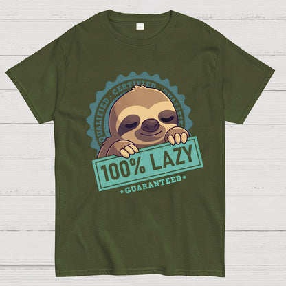 100% Lazy Sloth Geek T-Shirt