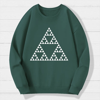 Sierpinski Triangle Fractal Geek Cotton Sweatshirt