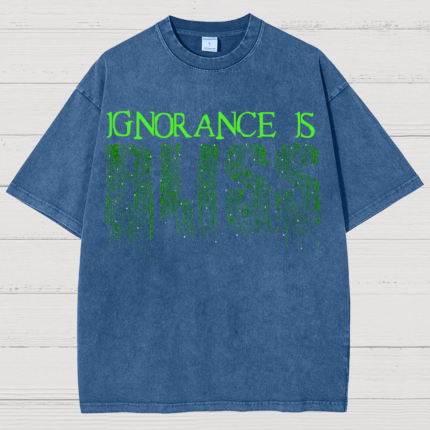 Ignorance Is Bliss Vintage Distressed T-shirt