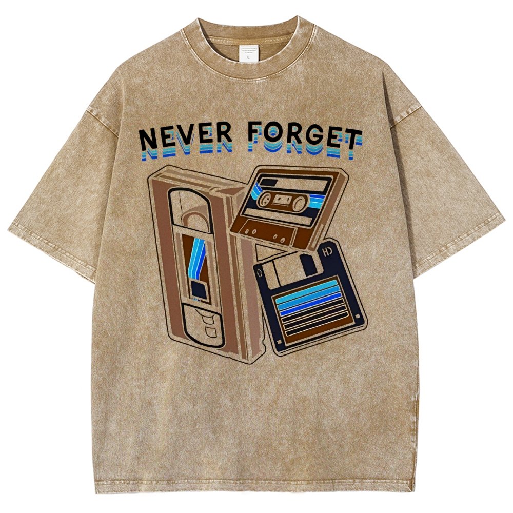 Never Forget Graphic Vintage Distressed T-shirt