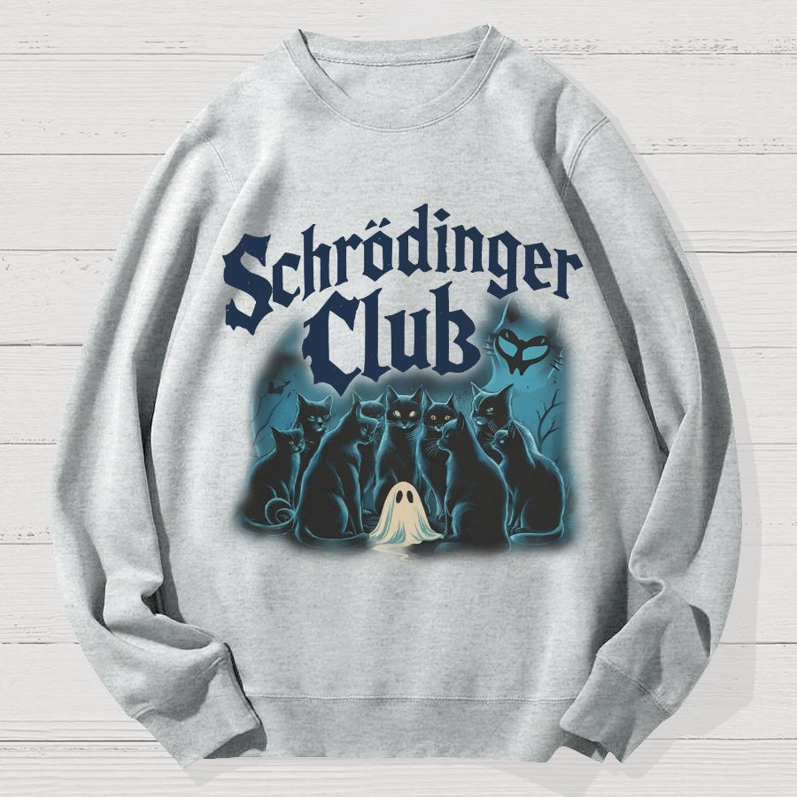 Schrödinger Cat club Halloween Geek Cotton Sweatshirt