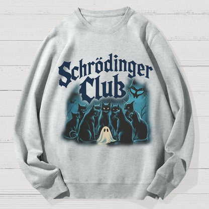 Schrödinger Cat club Halloween Geek Cotton Sweatshirt