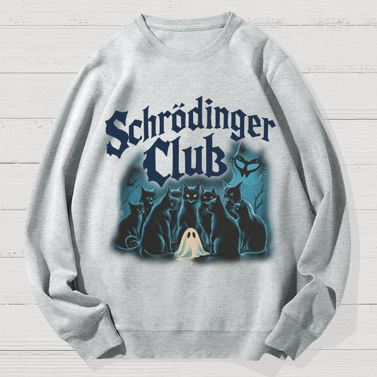 Schrödinger Cat club Halloween Geek Cotton Sweatshirt
