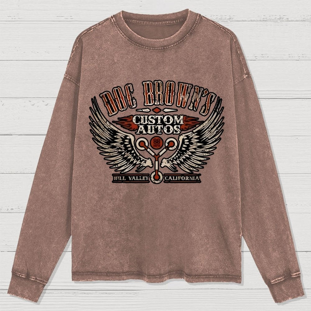 Doc Brown's Garage Washed Long Sleeve Tee