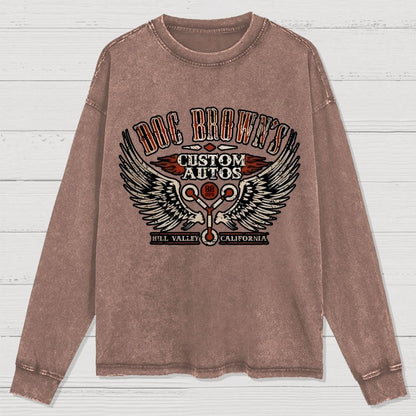 Doc Brown's Garage Washed Long Sleeve Tee