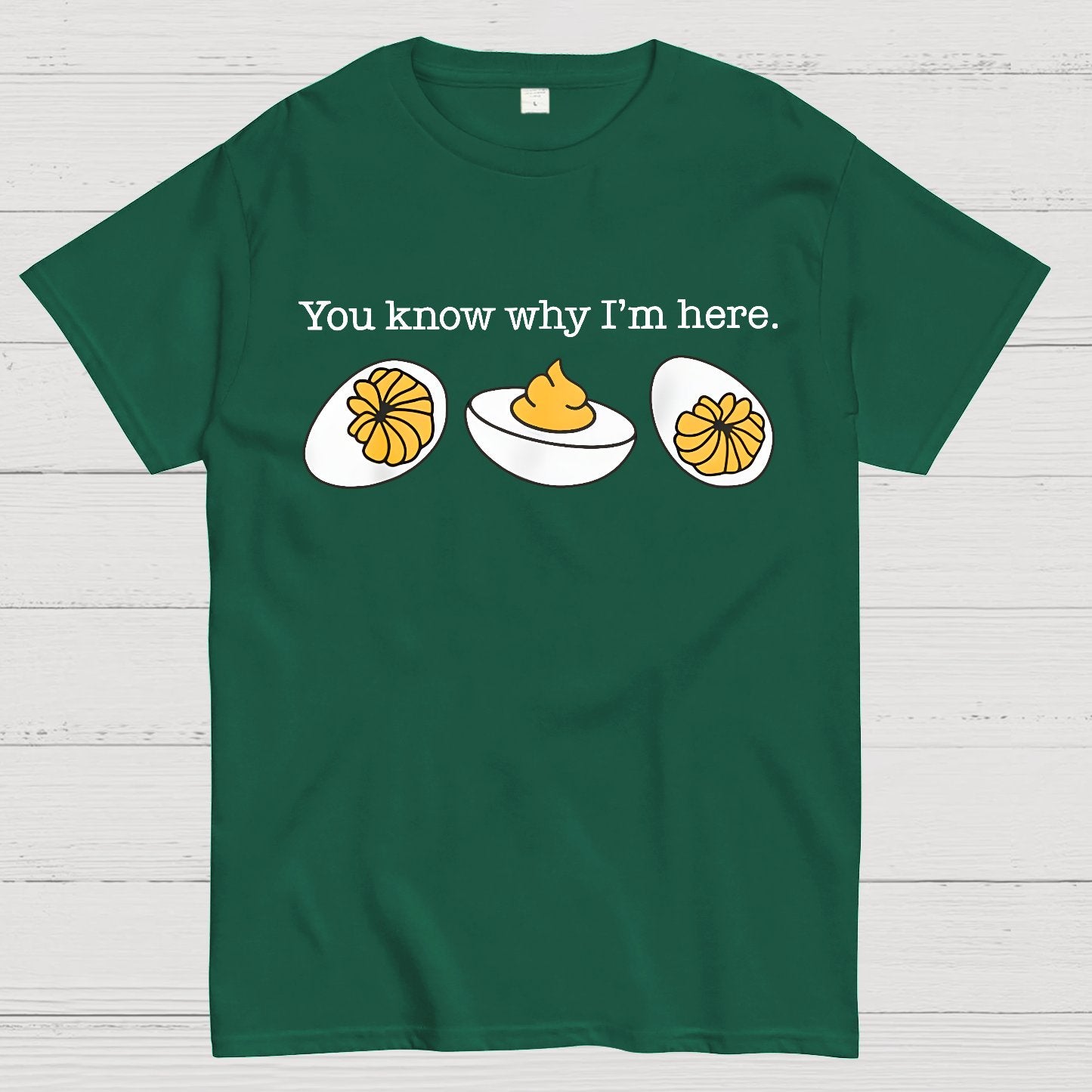 Retro Thanksgiving Dinner You Know Why I'm Here Deviled Egg Geek T-Shirt