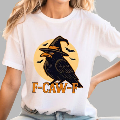 Funny F-Caw-F Halloween Raven Unisex Geek T-Shirt