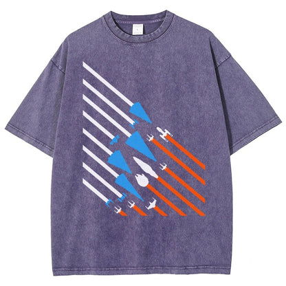 Starship Stripes Vintage Distressed T-shirt