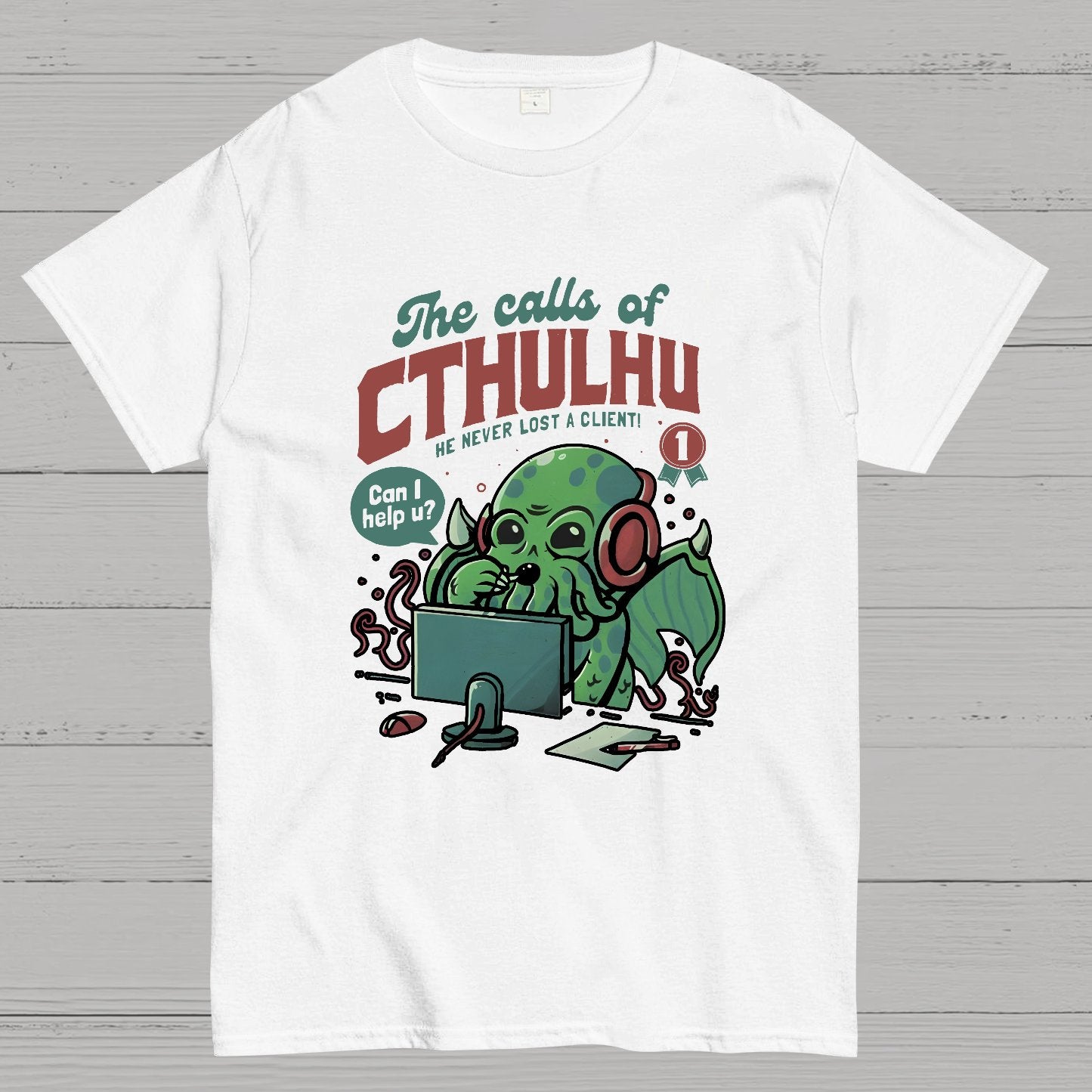 Cthulhu Customer Service Geek T-Shirt