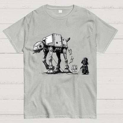 Galactic Robot Dog Walks And Poops Geek T-Shirt