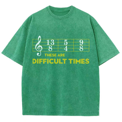 Music Difficult Times Vintage Distressed T-shirt