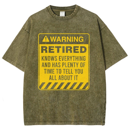 Retired Warning Vintage Distressed T-shirt
