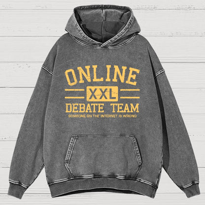 Online Debate Team Vintage Distressed Hoodie
