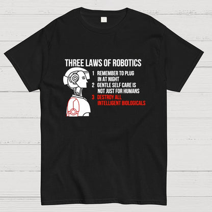 Three Laws of Robotics Geek T-Shirt