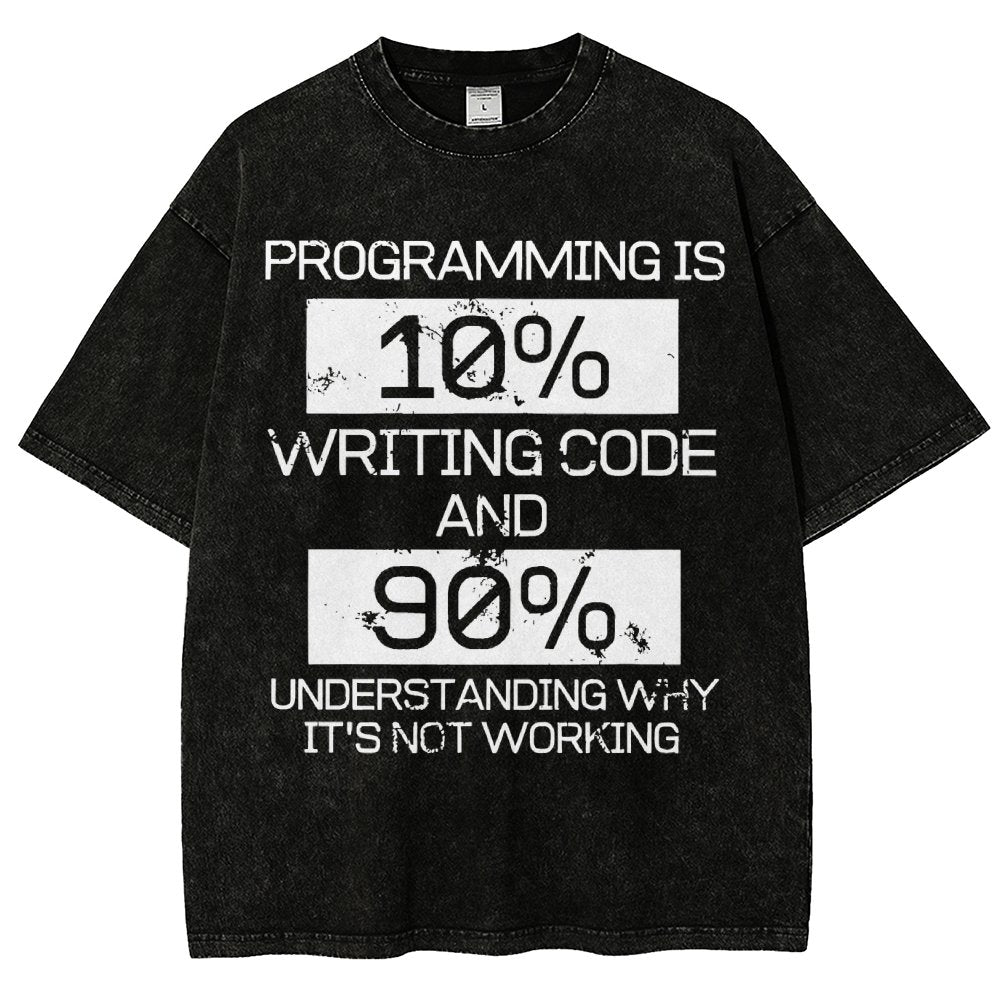 Funny Gift Programmer Computer Vintage Distressed T-shirt