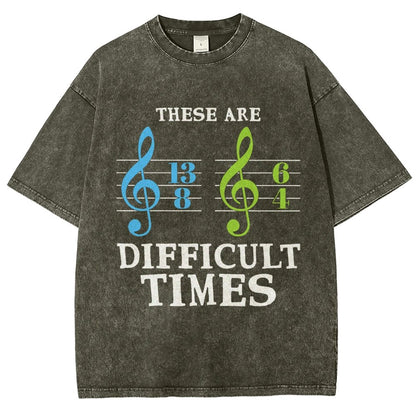 These Are Difficult Times Vintage Distressed T-shirt