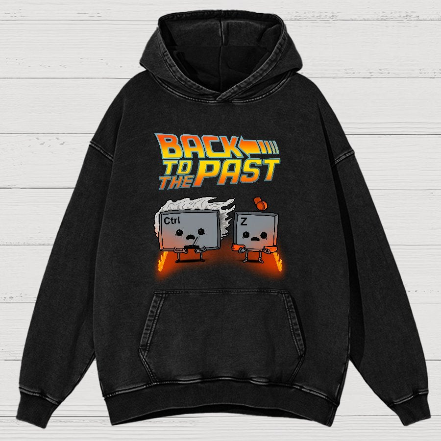 Back To The Past Vintage Distressed Hoodie