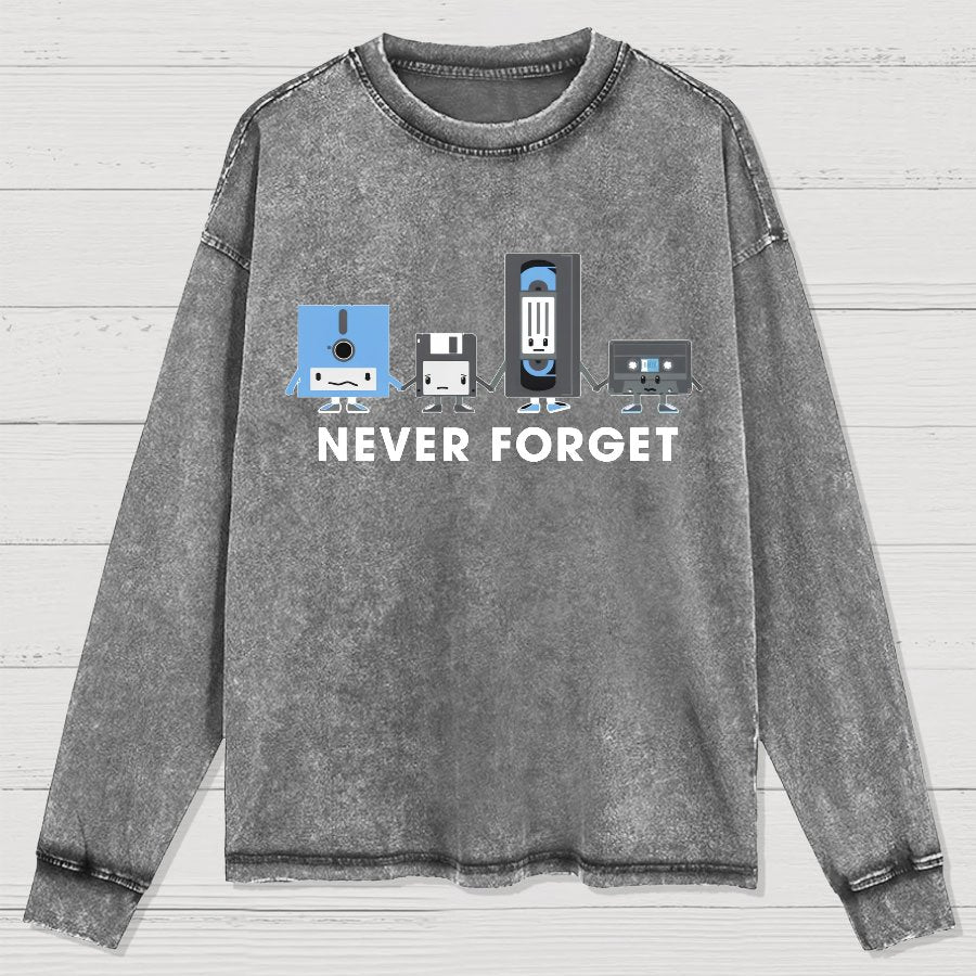 Never Forget Washed Long Sleeve Tee