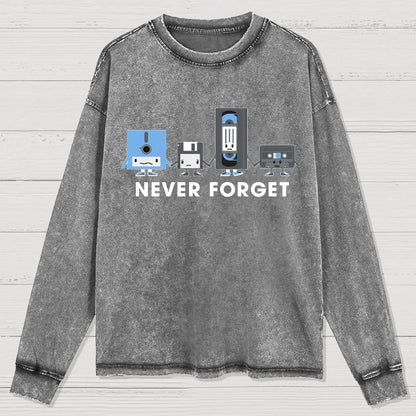 Never Forget Washed Long Sleeve Tee