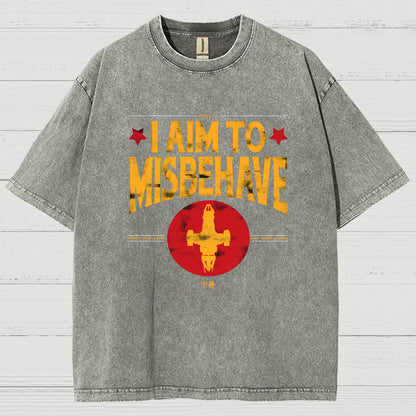 I Aim To Misbehave Vintage Distressed T-shirt