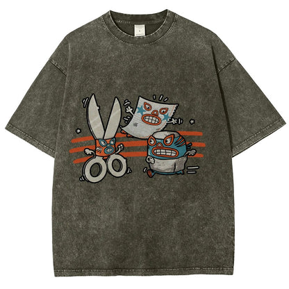 Rock Paper Scissor Vintage Distressed T-shirt