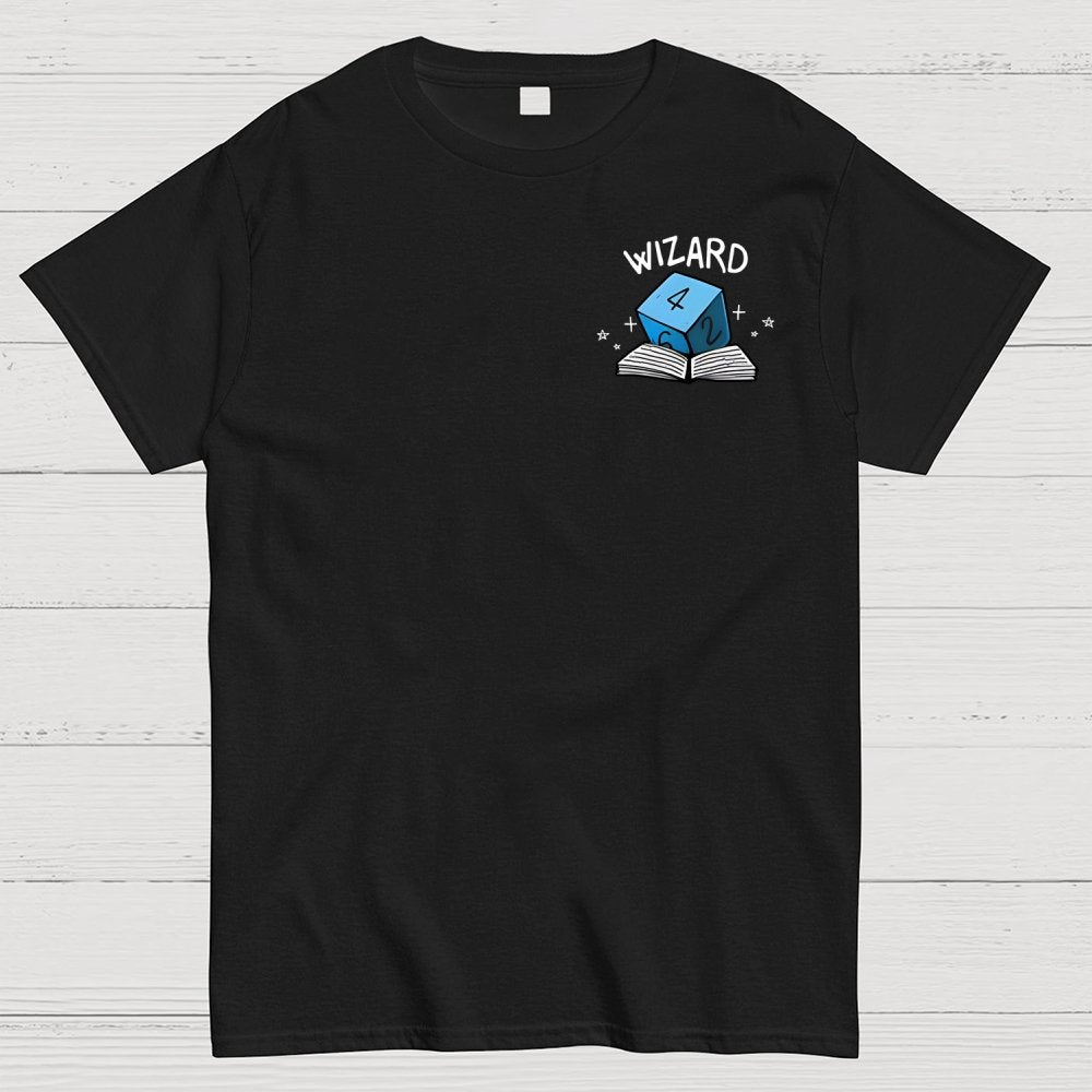 Wizard Dice Front And Back Printing Geek T-Shirt