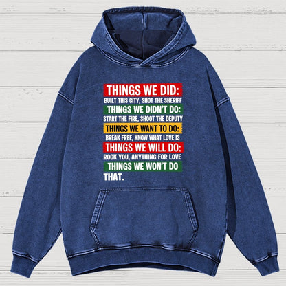 Things We Did Vintage Distressed Hoodie
