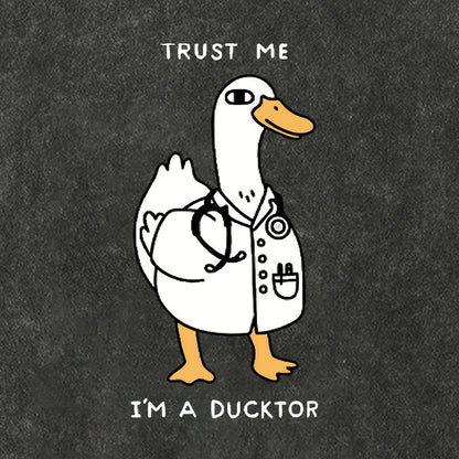 Trust Me I'm a Ducktor Vintage Distressed T-shirt