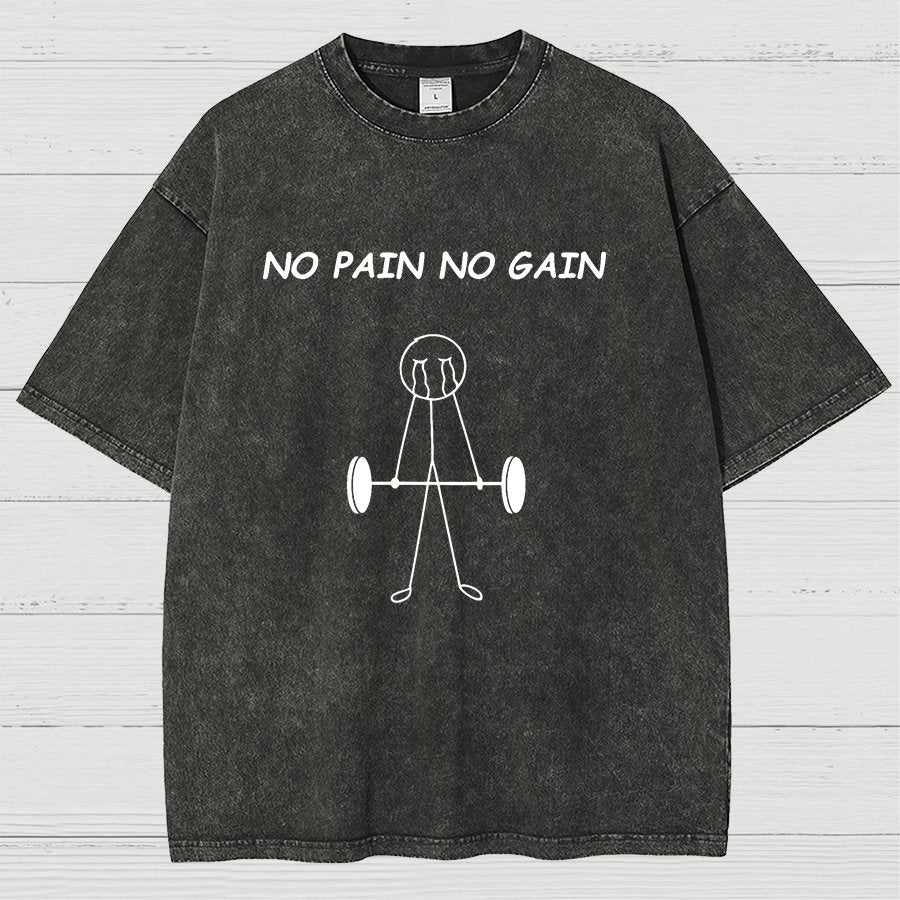No Pain No Gain Vintage Distressed T-shirt