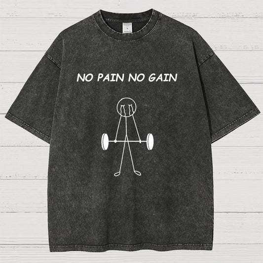 No Pain No Gain Vintage Distressed T-shirt