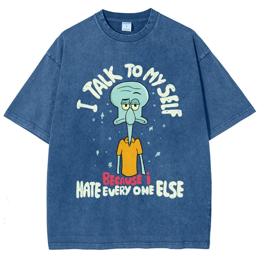 I Talk To My Self Because I Hate Vintage Distressed T-shirt