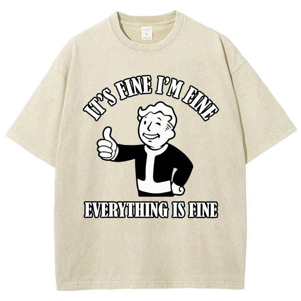 Its Fine Im Fine Everything Is Fine Vintage Distressed T-shirt
