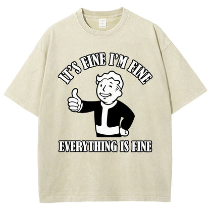 Its Fine Im Fine Everything Is Fine Vintage Distressed T-shirt