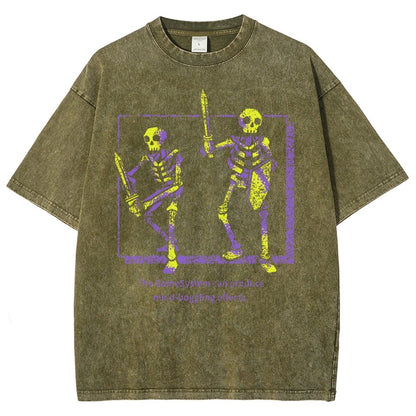 MIND-BOGGLING SKELETONS Vintage Distressed T-shirt