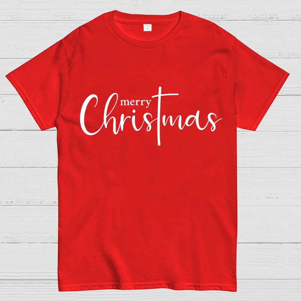 Merry Christmas .Christmas Cross Geek T-Shirt
