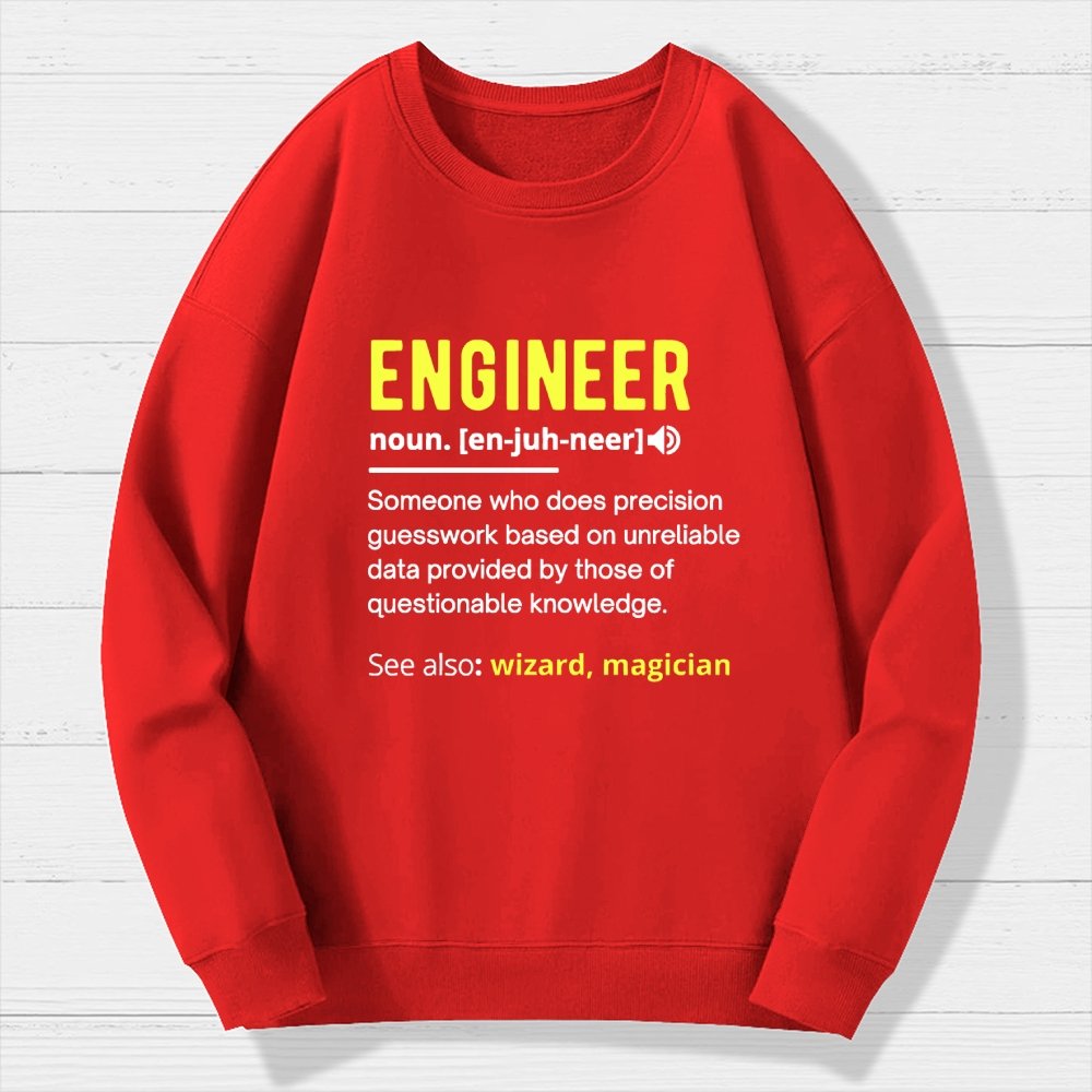 Engineer Definition Geek Cotton Sweatshirt