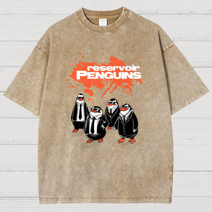 Reservoir Penguins Geeky Vintage Distressed T-shirt