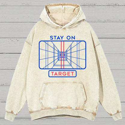 Stay On Target Geeky Vintage Distressed Hoodie