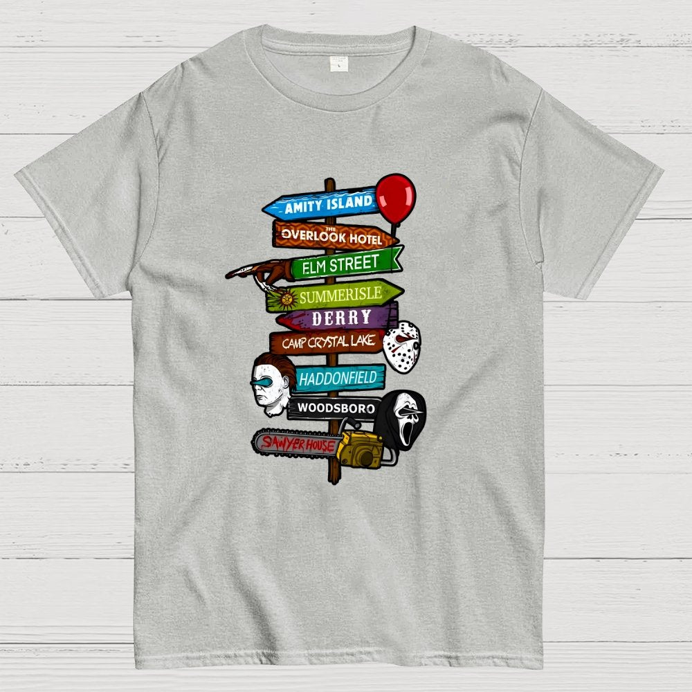 Horrible Road Signs Geek T-Shirt