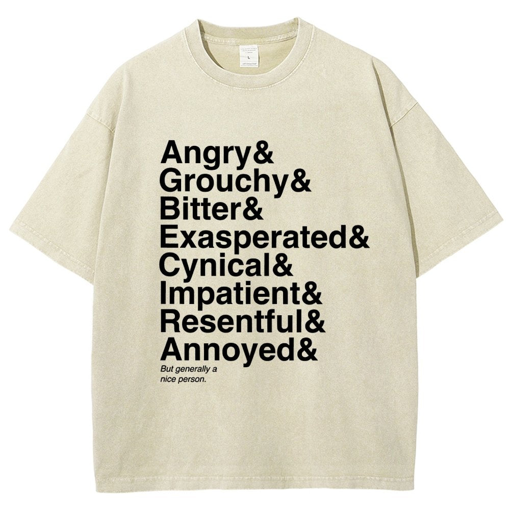 Generally A Nice Person Vintage Distressed T-shirt