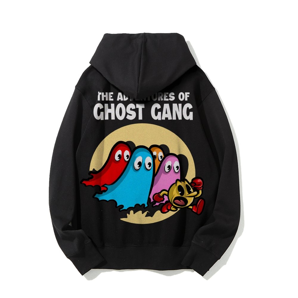 The Adventures Of Ghost Gang Printed Back Cotton Hoodie