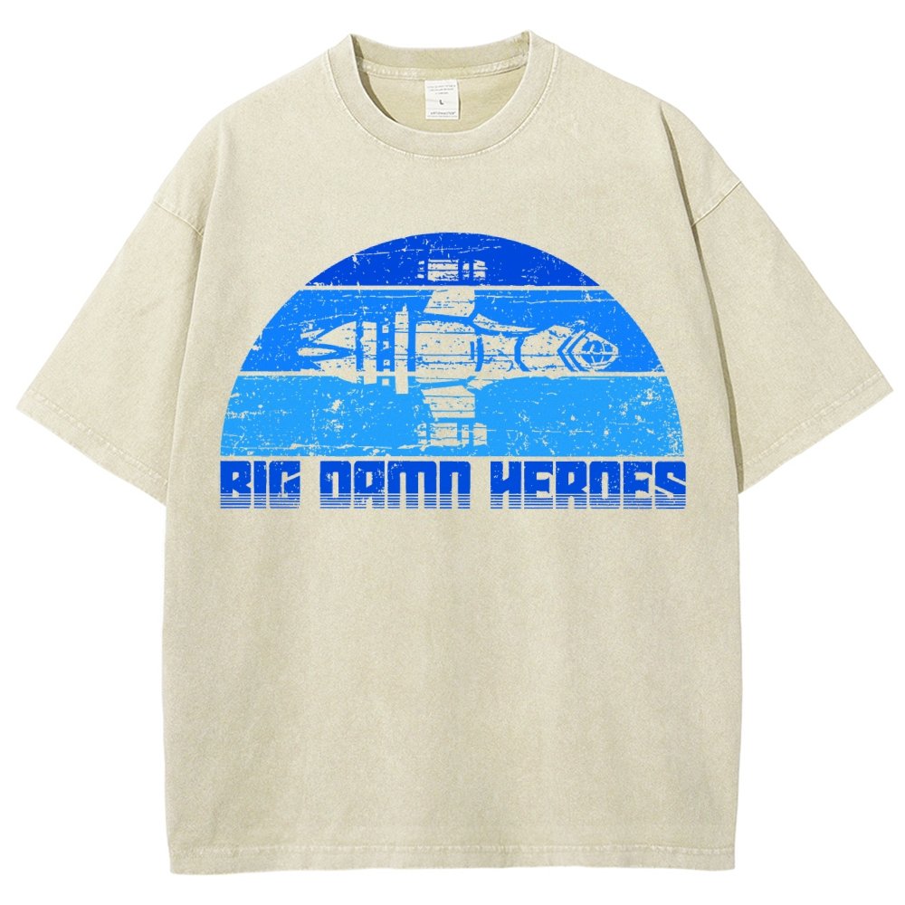 Big Damn Vintage Heroes Vintage Distressed T-shirt