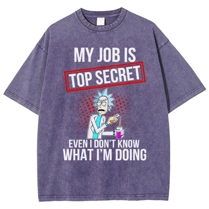 My Job Istop Secret Vintage Distressed T-shirt