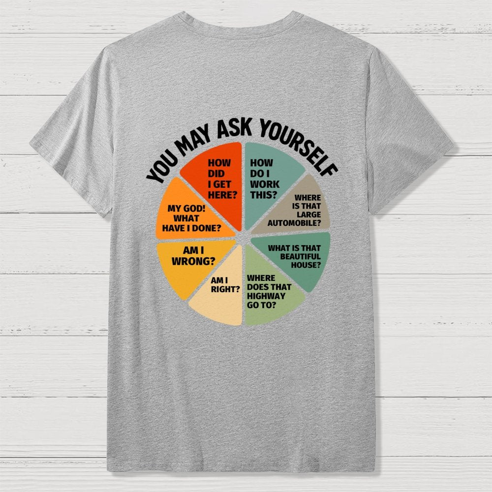 You May Ask Yourself  Back Printing Geek T-Shirt