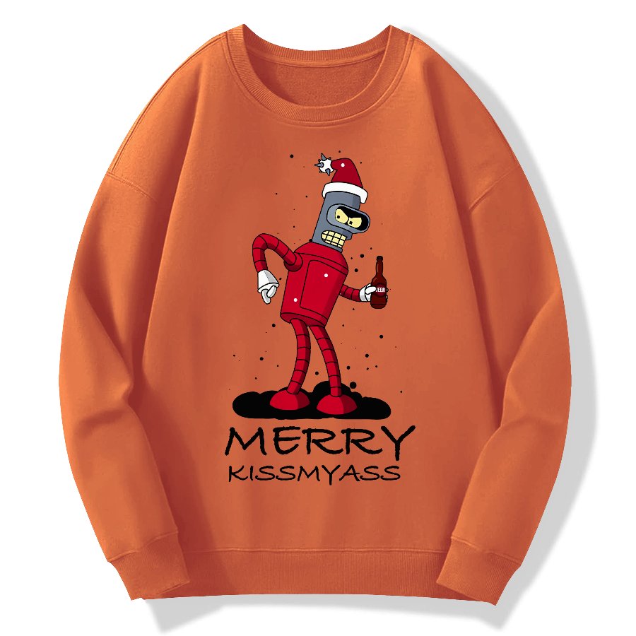 Merry Kissmyass Geek Cotton Sweatshirt