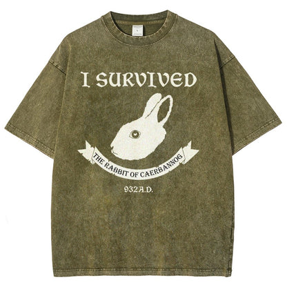 I Survived The Mysterious Rabbit 932A.D Vintage Distressed T-shirt
