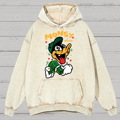 Money Maker！Sarcasm Vintage Distressed Hoodie