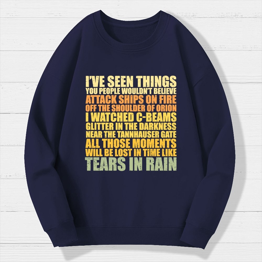 Tears In Rain Geek Cotton Sweatshirt