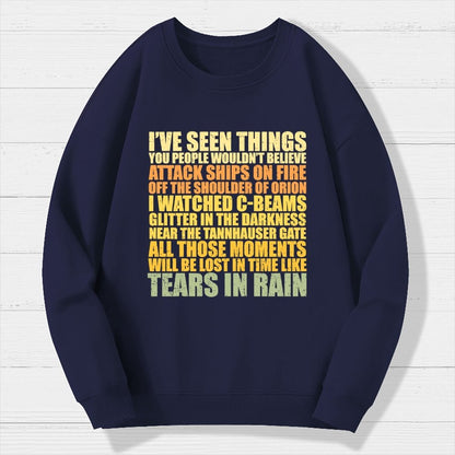 Tears In Rain Geek Cotton Sweatshirt